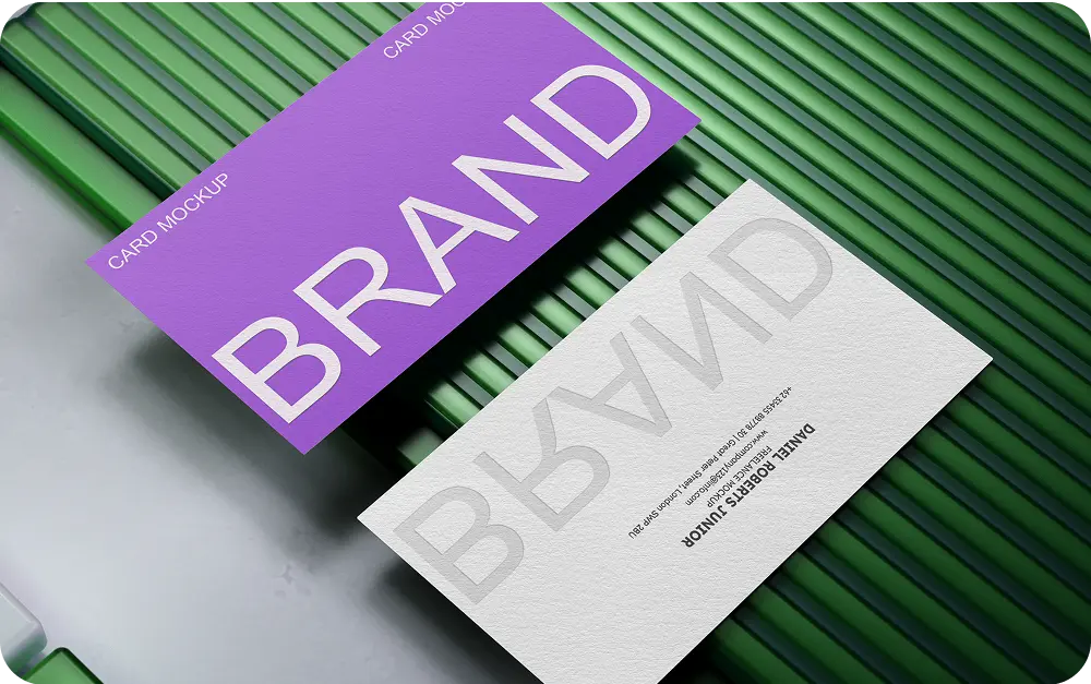 Cómo crear un logotipo en — card mockup brand baf4e6fbabe6cad9e1bbbdc8edabbe5e