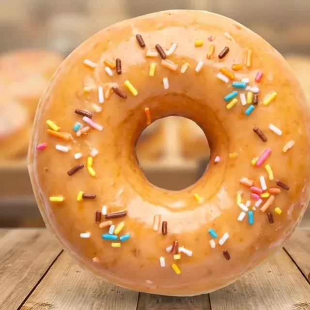 Ein KI-Bild: ein Donut ganz ohne Text
