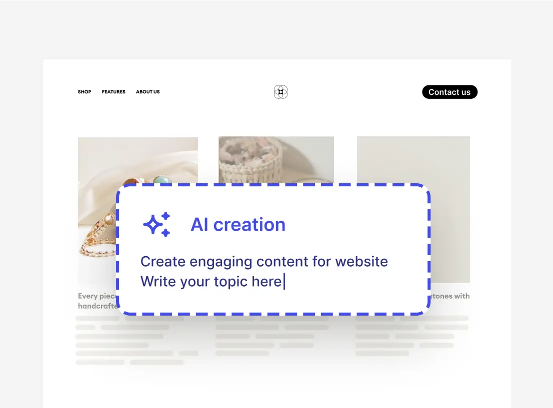 Trình tạo website AI — — feature 5bd1eb5f9eadcc8ac0a8ce1e2cebc9abcd6defceb