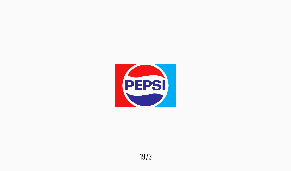 Pepsi cola logo, 1973 Pepsi cola logo, 1973