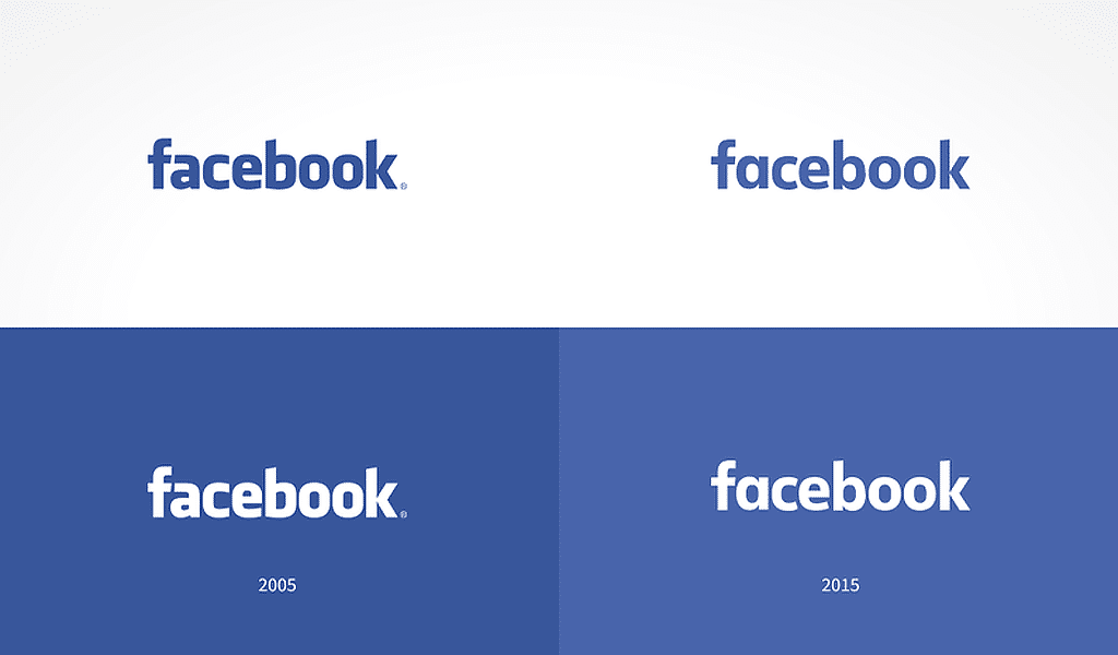 Entwicklung des Facebook-Logos Entwicklung des Facebook-Logos
