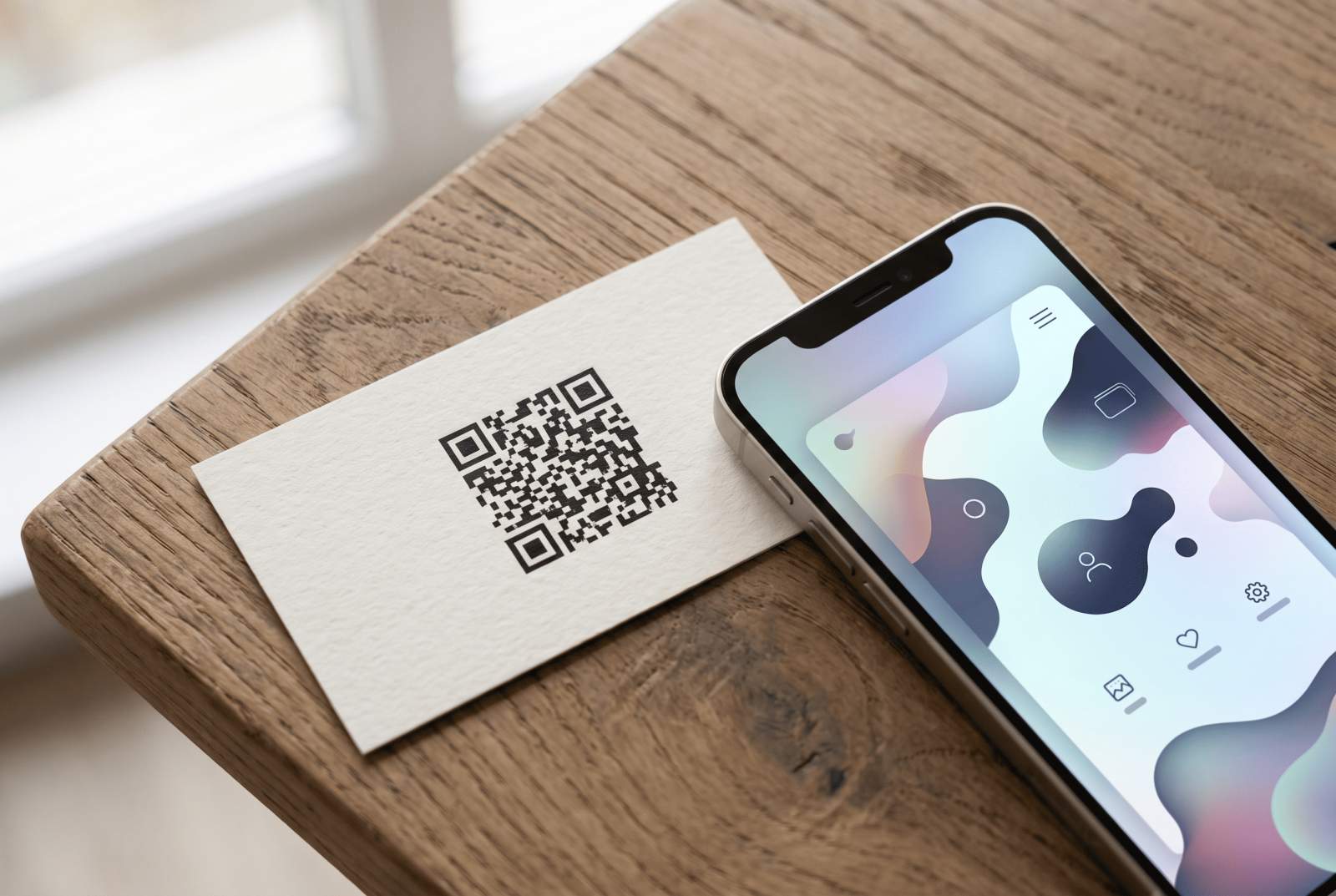 Visitenkarte mit QR-Code