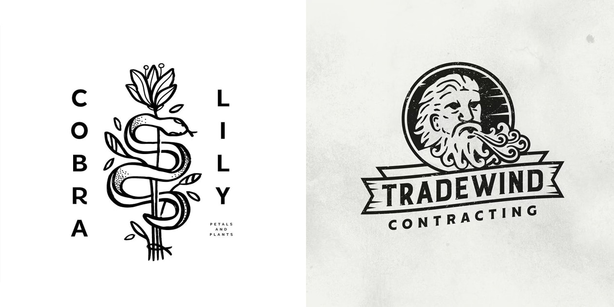 Realistic textures in logos