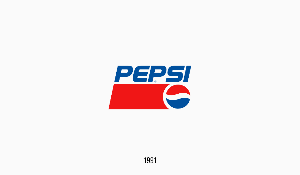 Pepsi cola logo, 1991