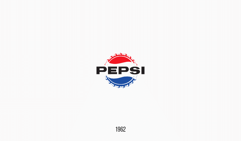 Pepsi cola logo, 1962