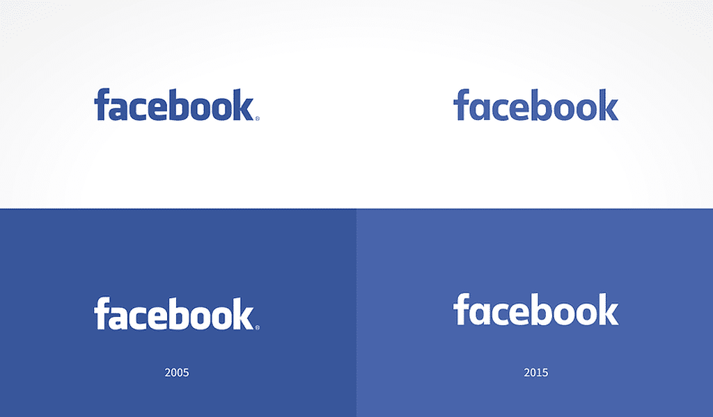 Facebook logo evolution
