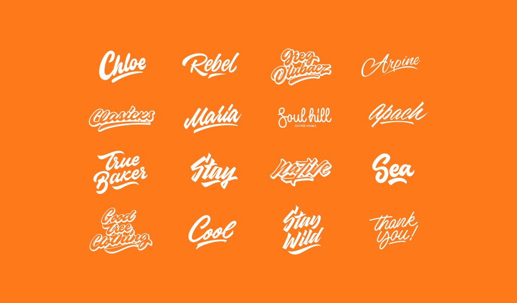 Cool lettering logos