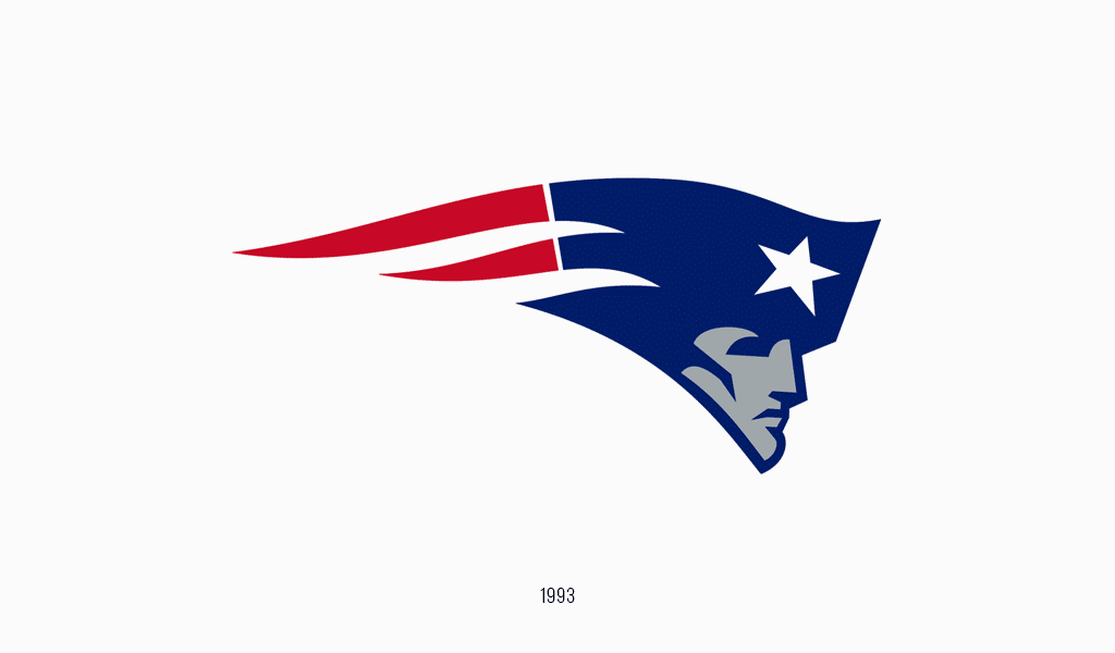 New England Patriots logo, 1992