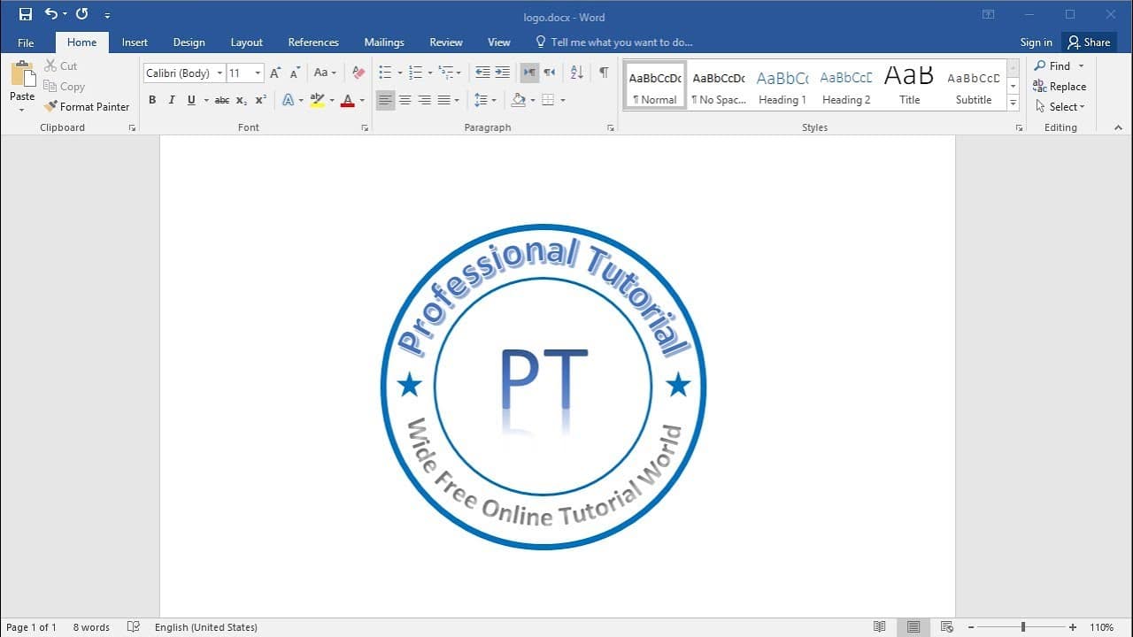 how to design a logo in word