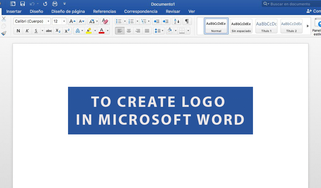 make a logo in word for mac