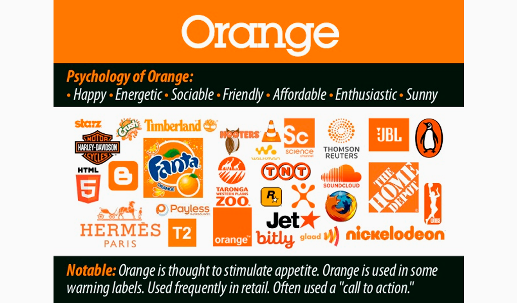 orange color logo design