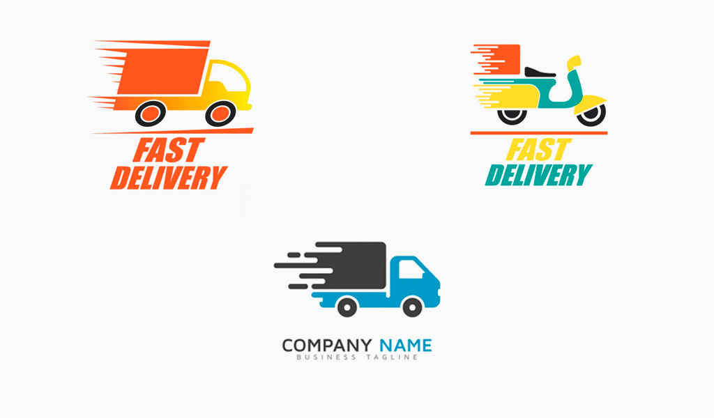 Express delivery service logo fast time Royalty Free Vector