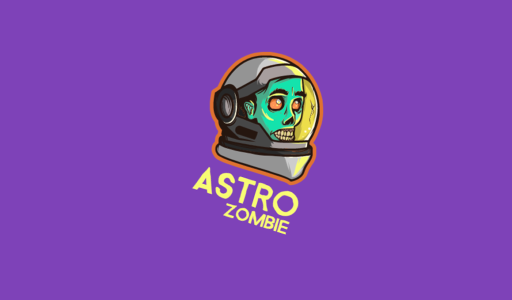 logo gaming zombie astronaut