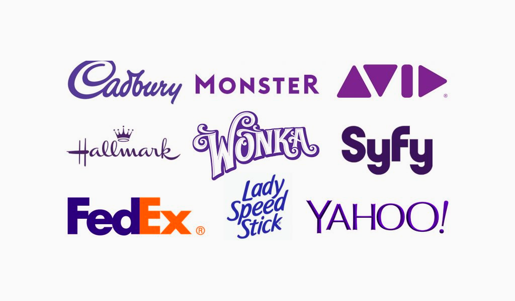 Purple logos