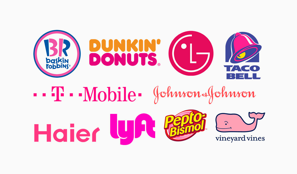 Pink logos