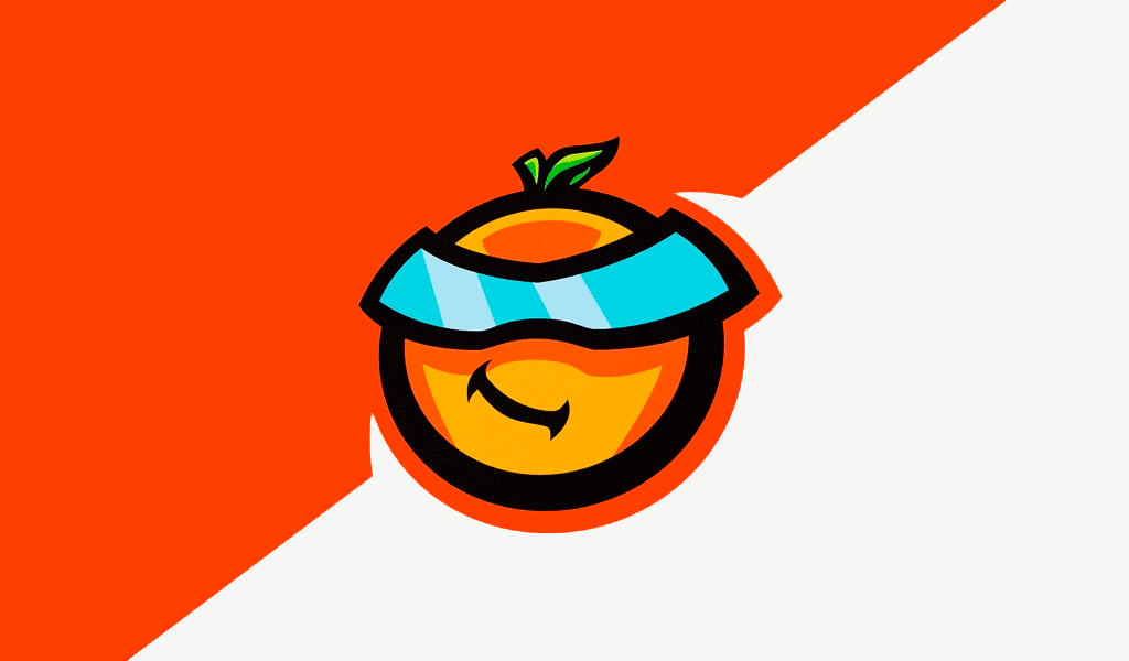 orange logo smile