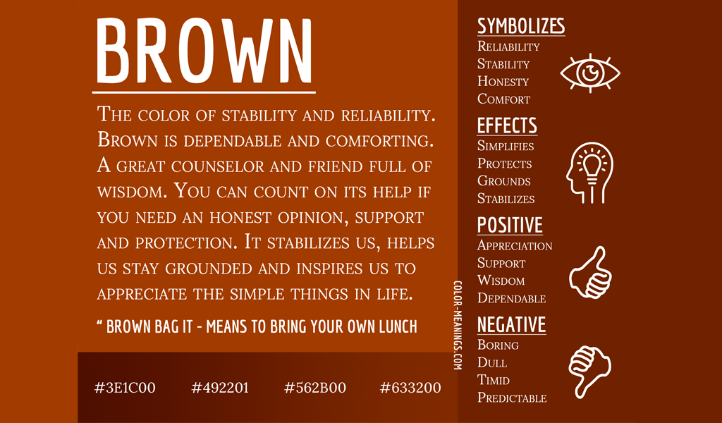 brown color psychology