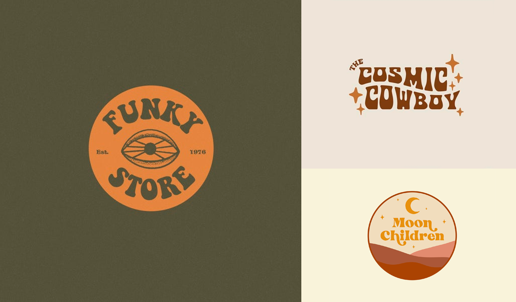 brown logos vintage