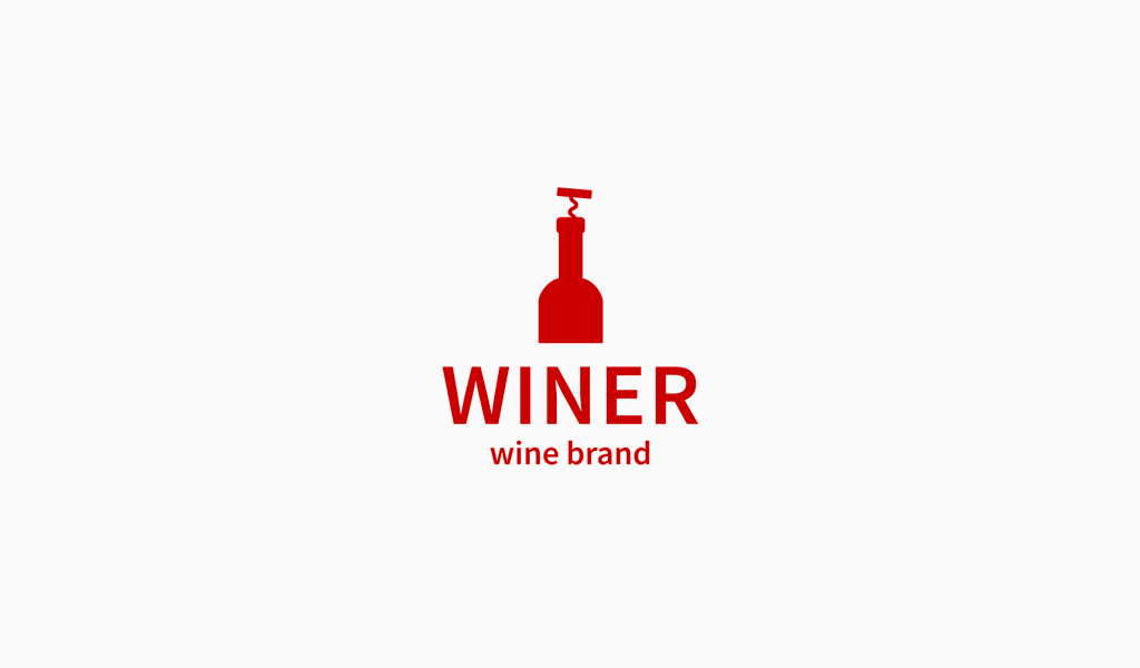 Bottle Red Wine Logo