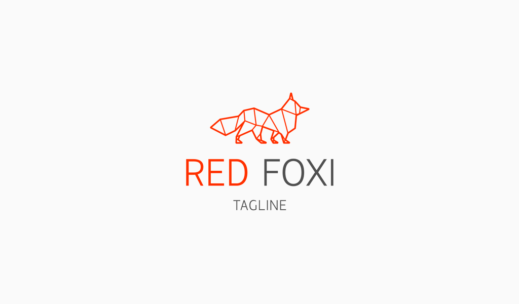 Geometric Red Fox Logo