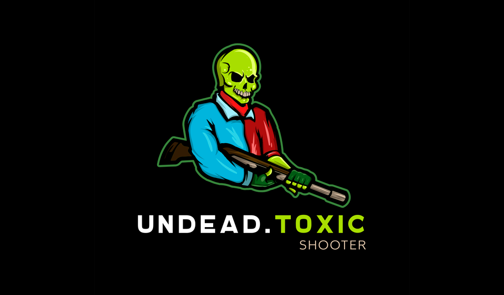 Undead Toxic Shooter Logo mascot