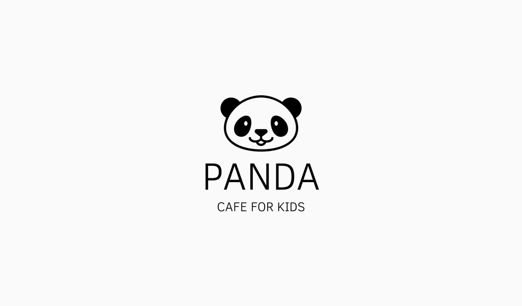 cute panda mascot logo