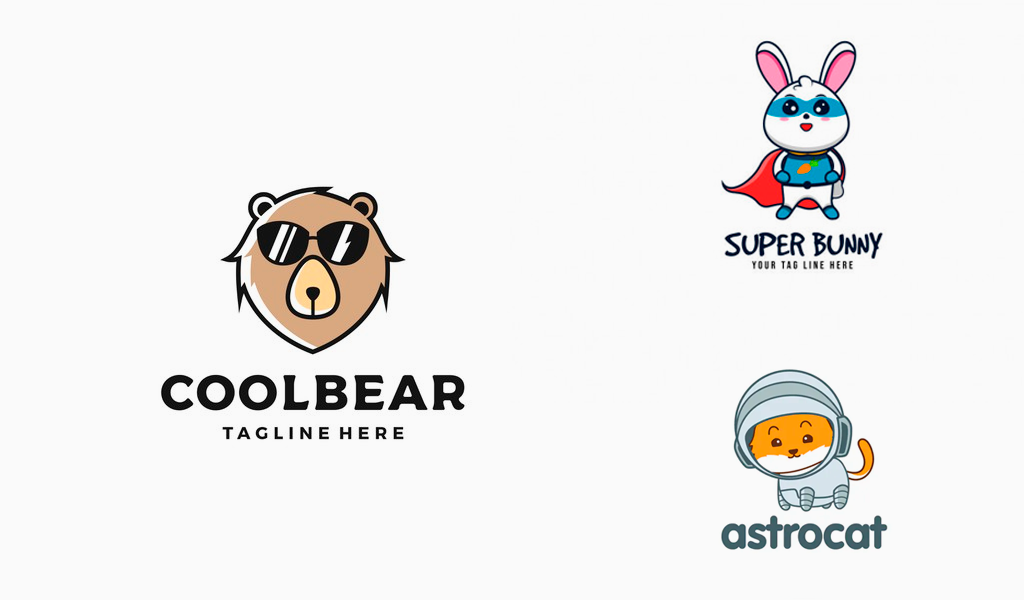 animals mascot logos 