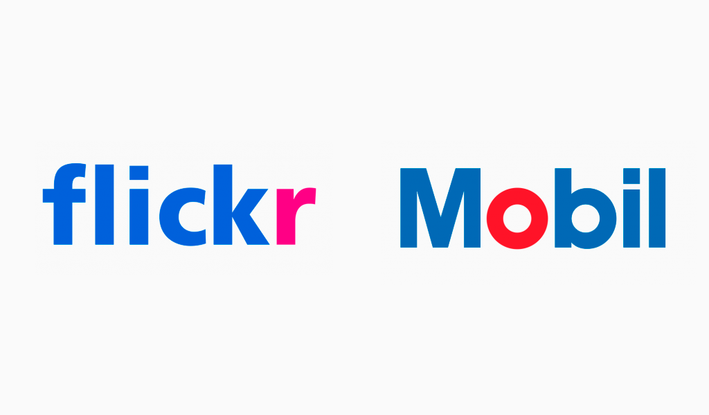 Flickr and mobil logos