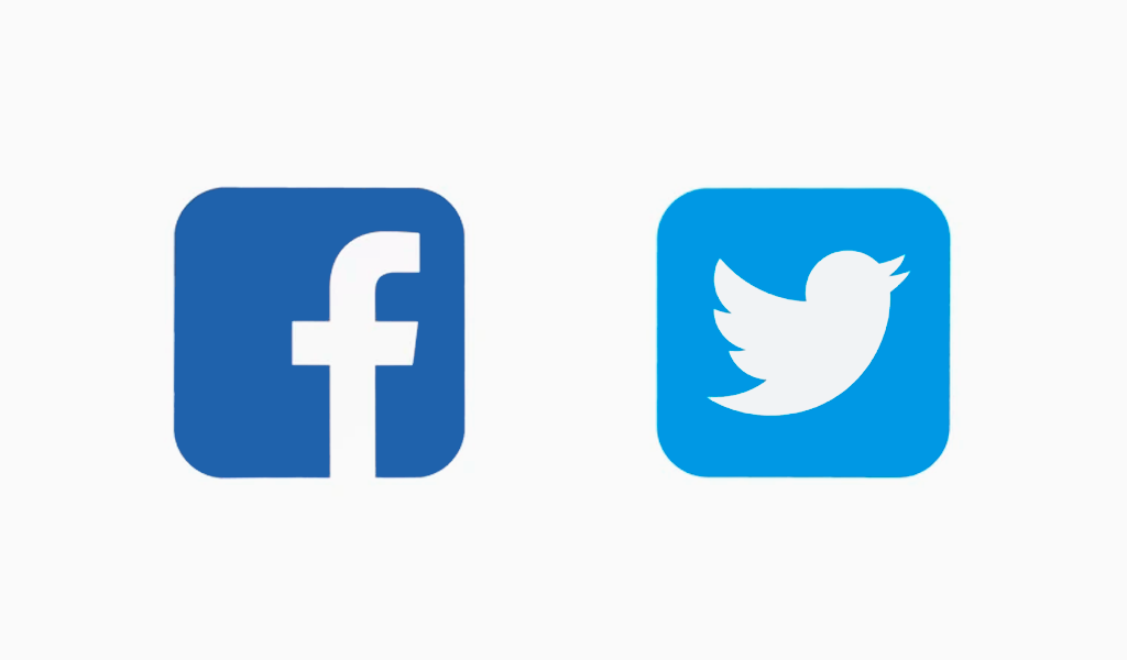 facebook and twitter icons