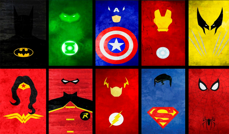 superhero logos