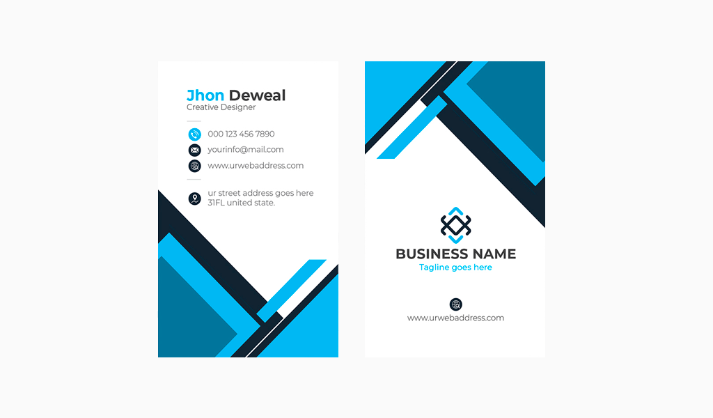 business card vertical