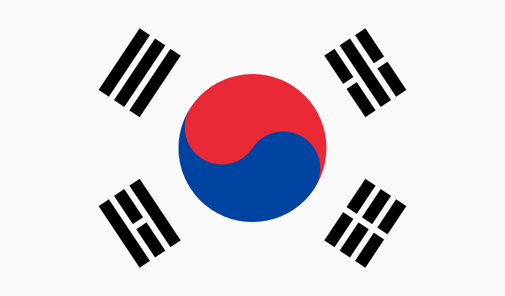 Südkoreanische Flagge