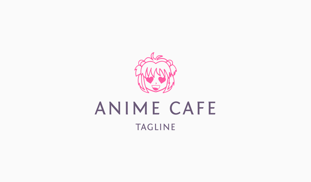 logo de fille animée