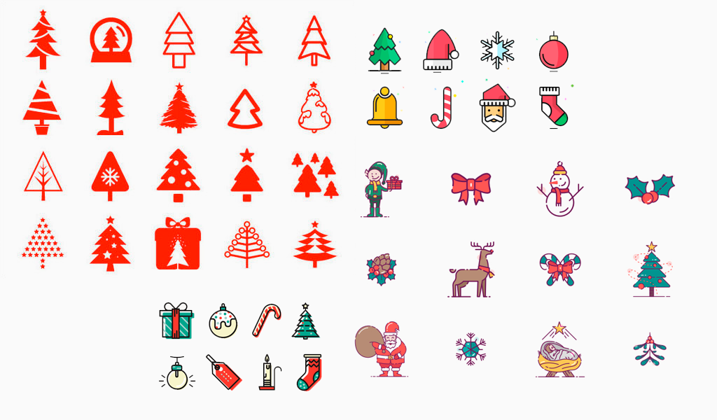 holiday logo icons