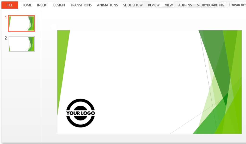 powerpoint presentation with logo