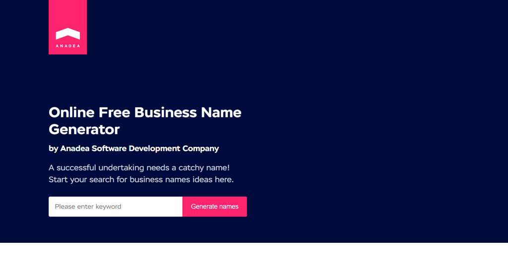 Shopify business name generator. Company name Generator.