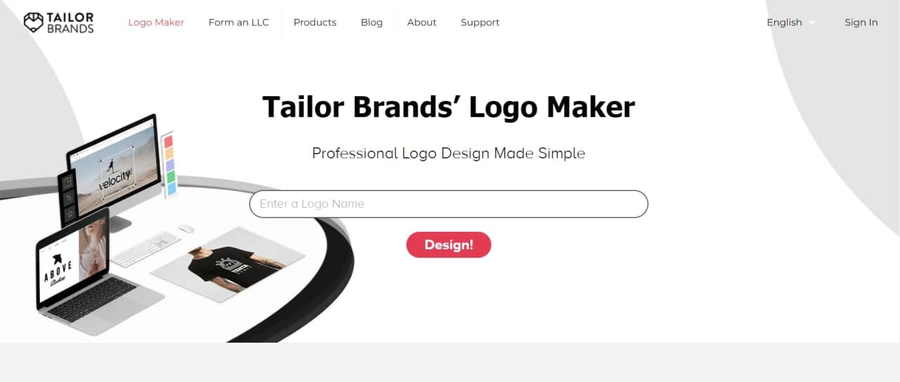 Tailor brands logo maker