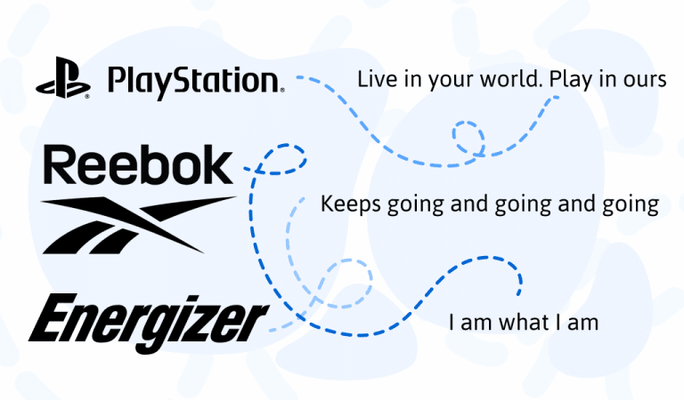 Slogan and logos