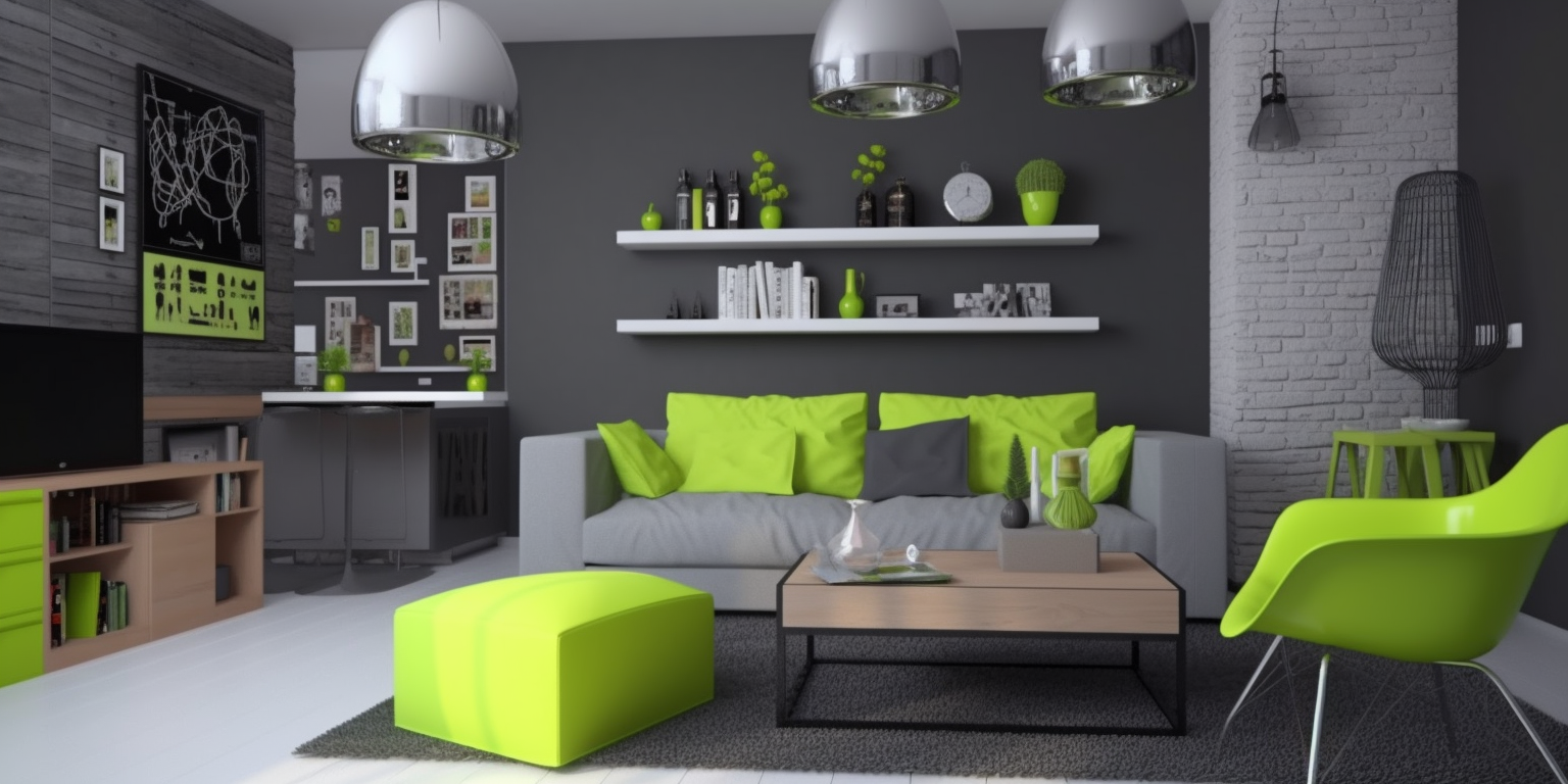 Lime Green & Gray interior
