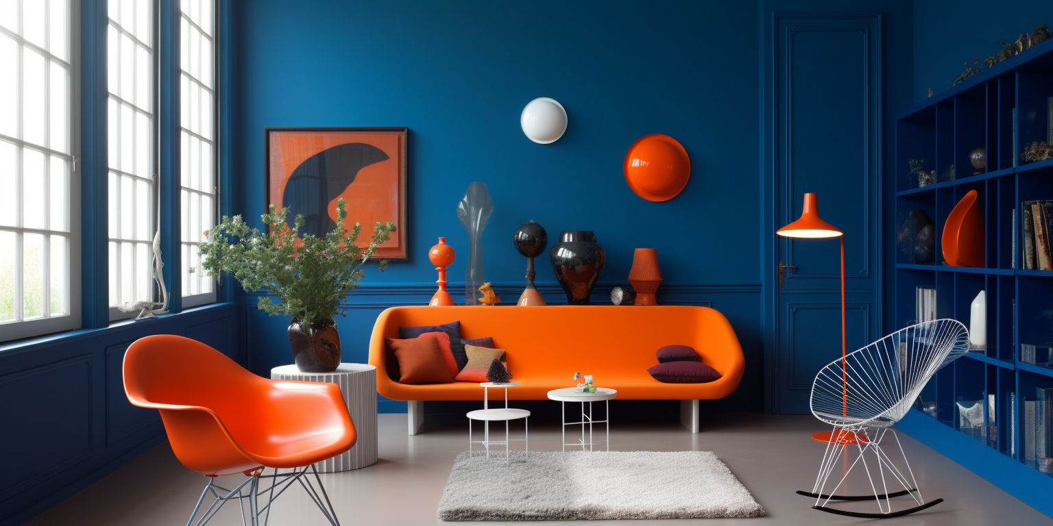 Orange and Blue interior