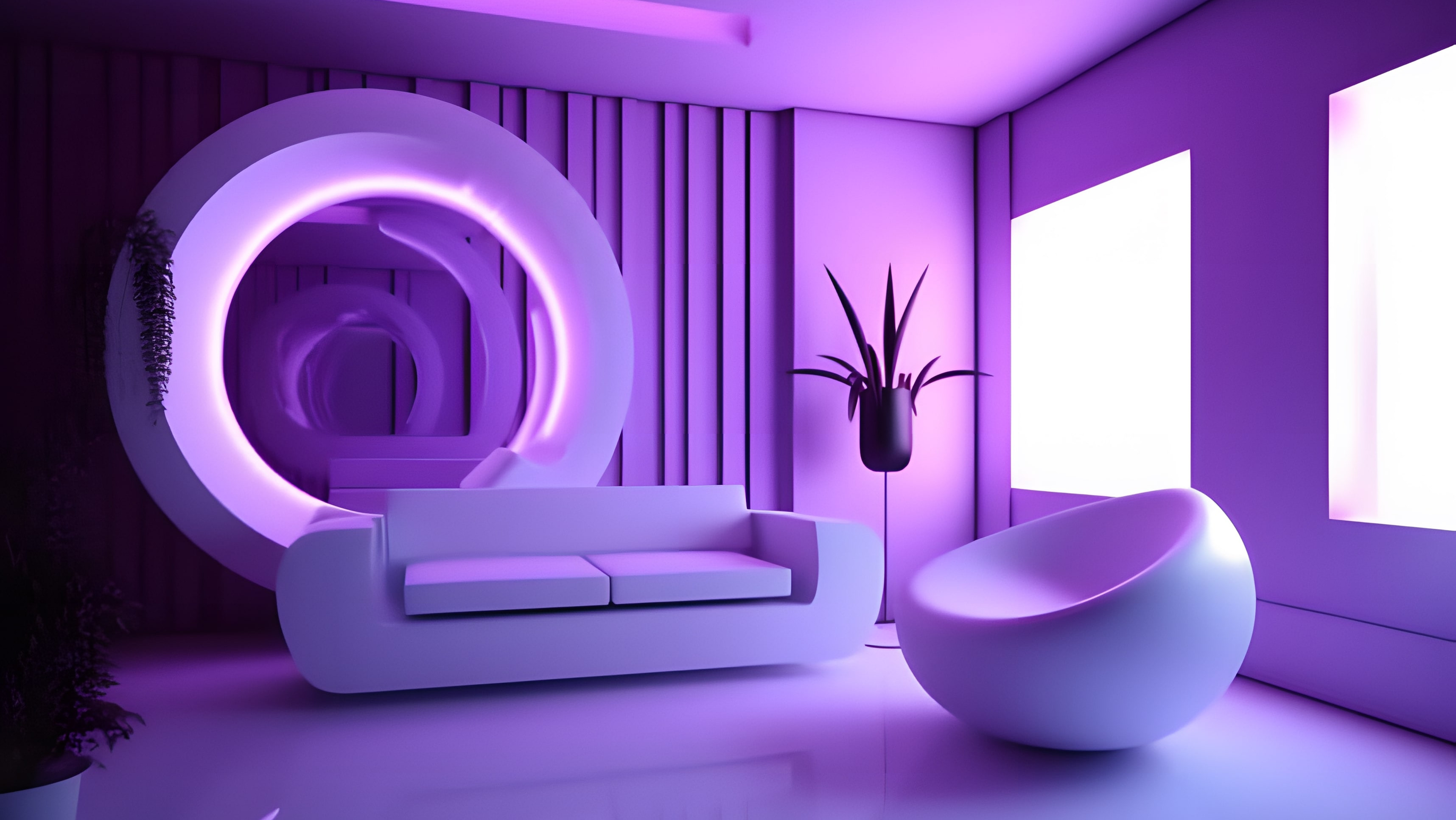 Digital Lavender color interior