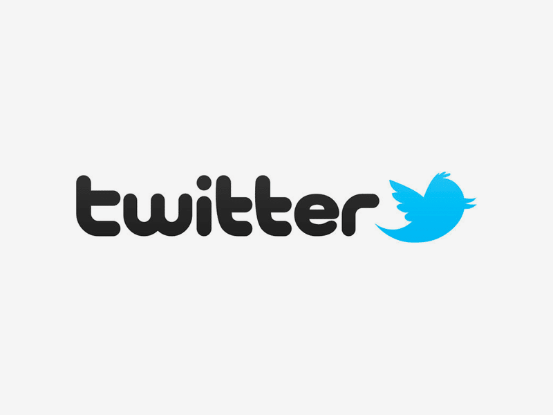 Logotipo de texto de Twitter y pájaro Logotipo de texto de Twitter y pájaro