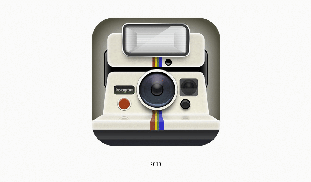 Primer logo de Instagram, 2010