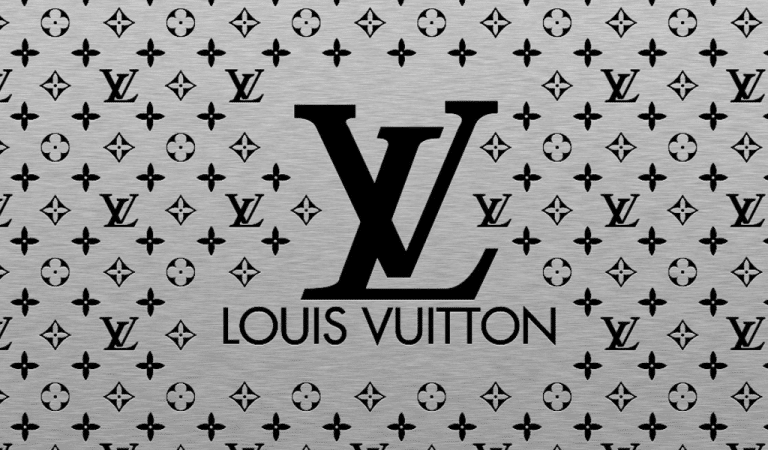 Louis Vuitton logo and pattern
