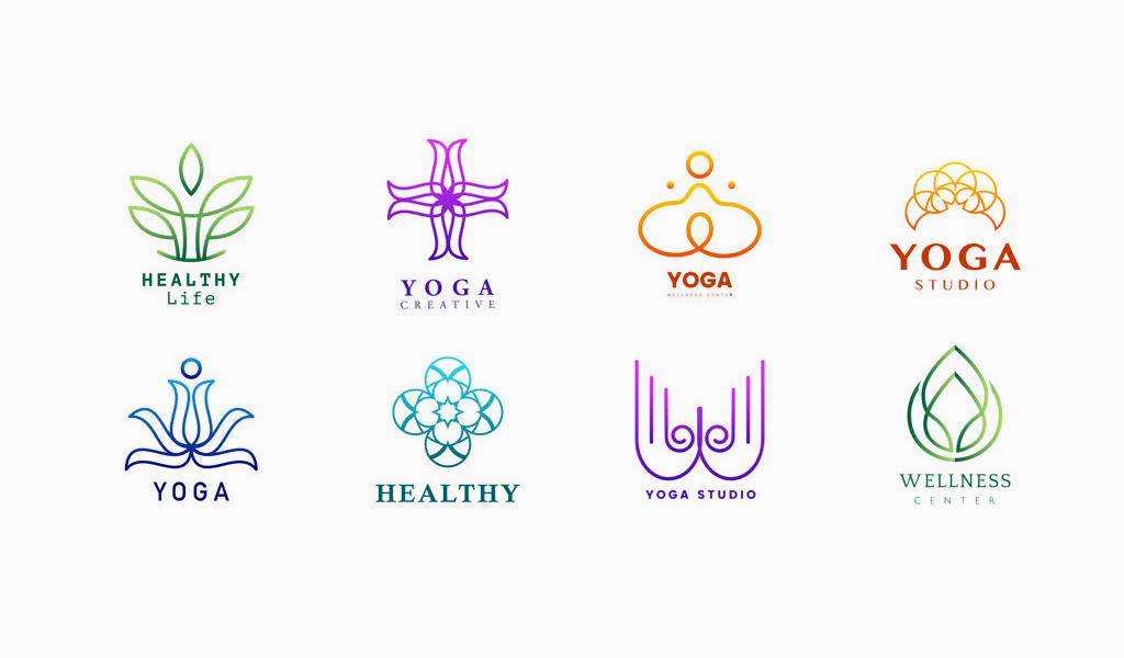 Logotipo del centro de yoga Logotipo del centro de yoga
