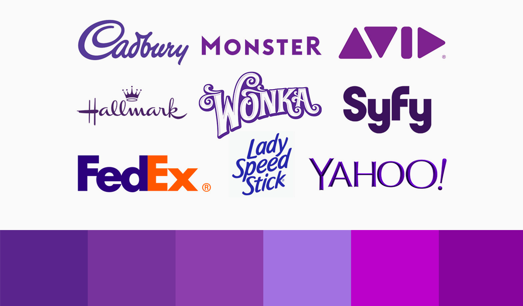 Logotipos morados: significado para su empresa y ejemplos de logotipos |  Turbologo