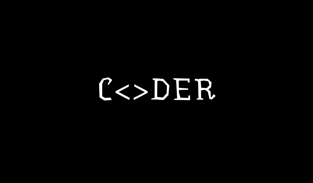Logotipo del programador en blanco y negro