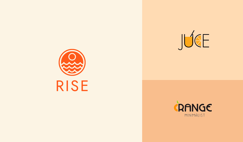 logotipos naranjas minimalistas