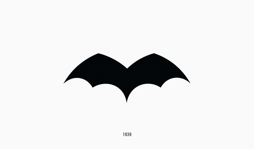 Premier logo de Batman, 1939 Premier logo de Batman, 1939