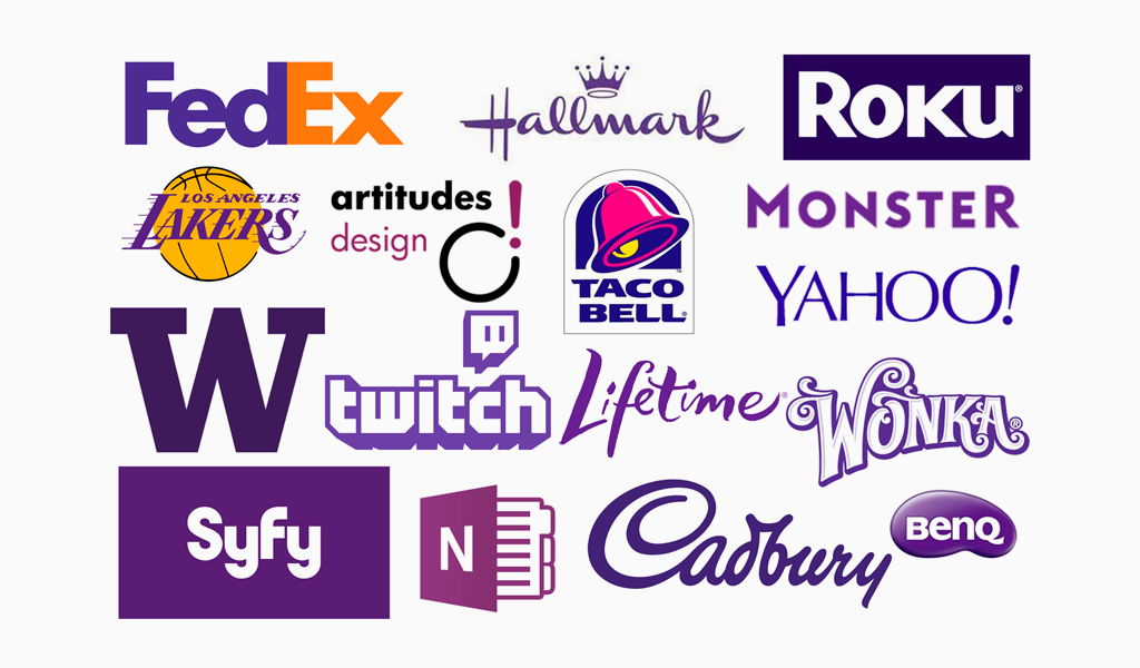 logos célèbres violets